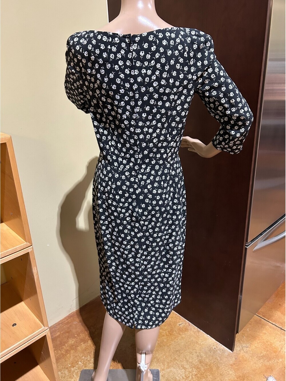 Vintage Dolce & Gabbana Flower Print Square Neck Dress Size 8 - Picture 5 of 9
